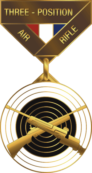 Junior Distinguished Badge Three Position Air Rifle Bronze Decal