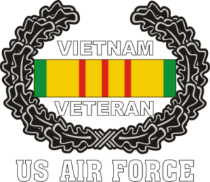 USAF Vietnam Veteran (White Text) Decal