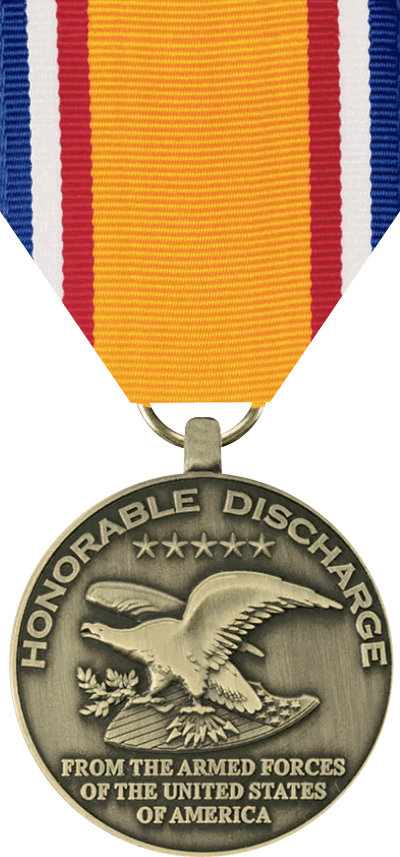 Honorable Discharge Commemorative Medal Decal