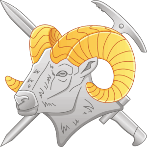 Rams Head Mountain Warfare School Badge Decal