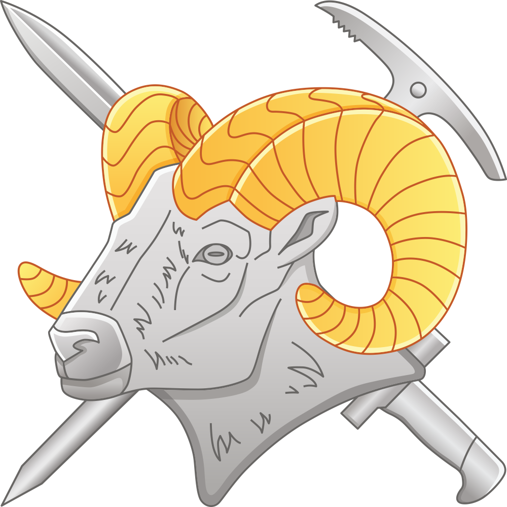Rams Head Mountain Warfare School Badge Decal