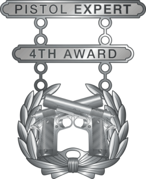USMC Pistol Expert Qualification Badge With Award Decal