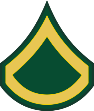 Army E-3 PFC Private First Class Decal