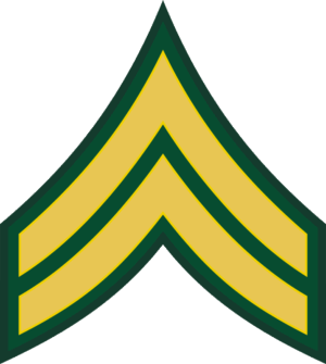 Army E-4 CPL Corporal Decal