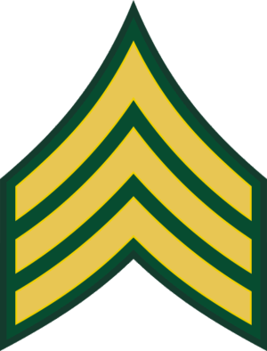 Army E-5 SGT Sergeant Decal