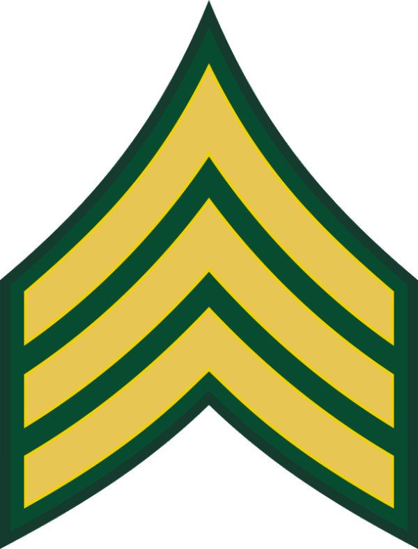 Army E-5 SGT Sergeant Decal
