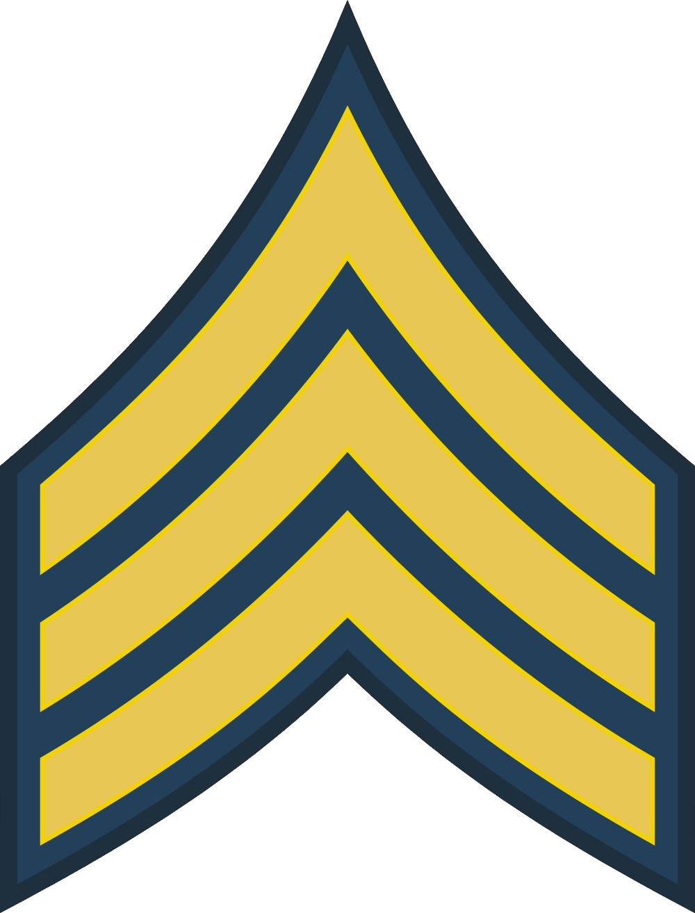 Army E-5 SGT Sergeant Blue Decal