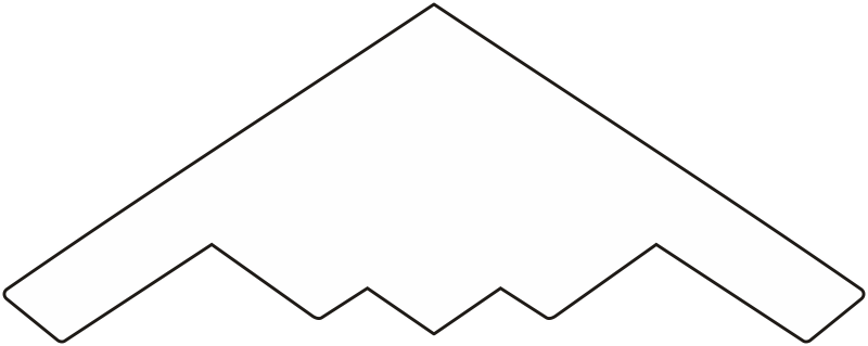 Northrop Grumman B-2 Spirit Silhouette (White) Decal