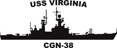 Nuclear Guided Missile Cruiser CGN, Virginia Class Silhouette (Black) Decal