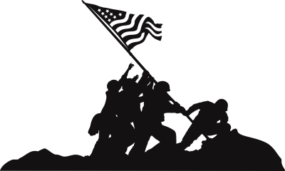 Iwo Jima Silhouette Decal - Military Graphics