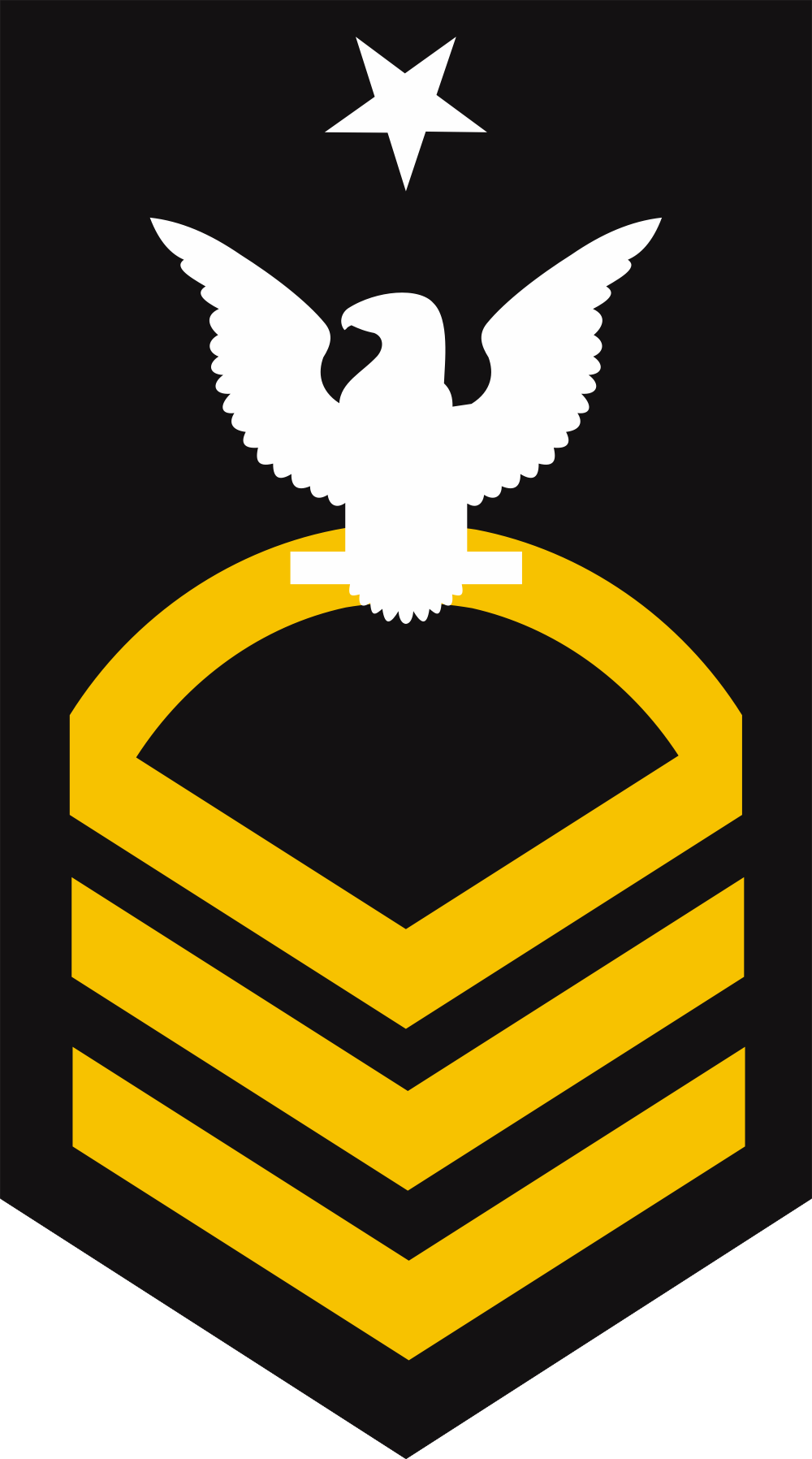 Navy E-8 Senior Chief Petty Officer (Gold) Decal