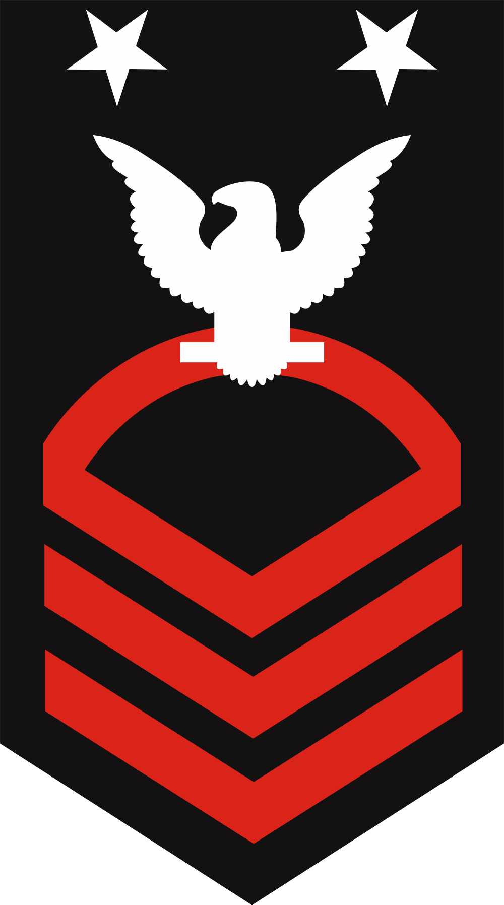 Navy E-9 Master Chief Petty Officer (Red) Decal