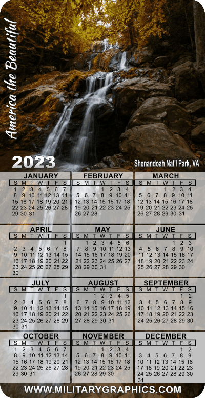 2023 National Parks – Shenandoah Calendar Magnet