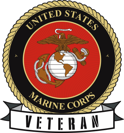USMC Seal with Veteran Banner Decal