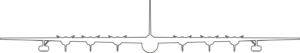Convair B-36 Peacemaker Silhouette (White) Decal