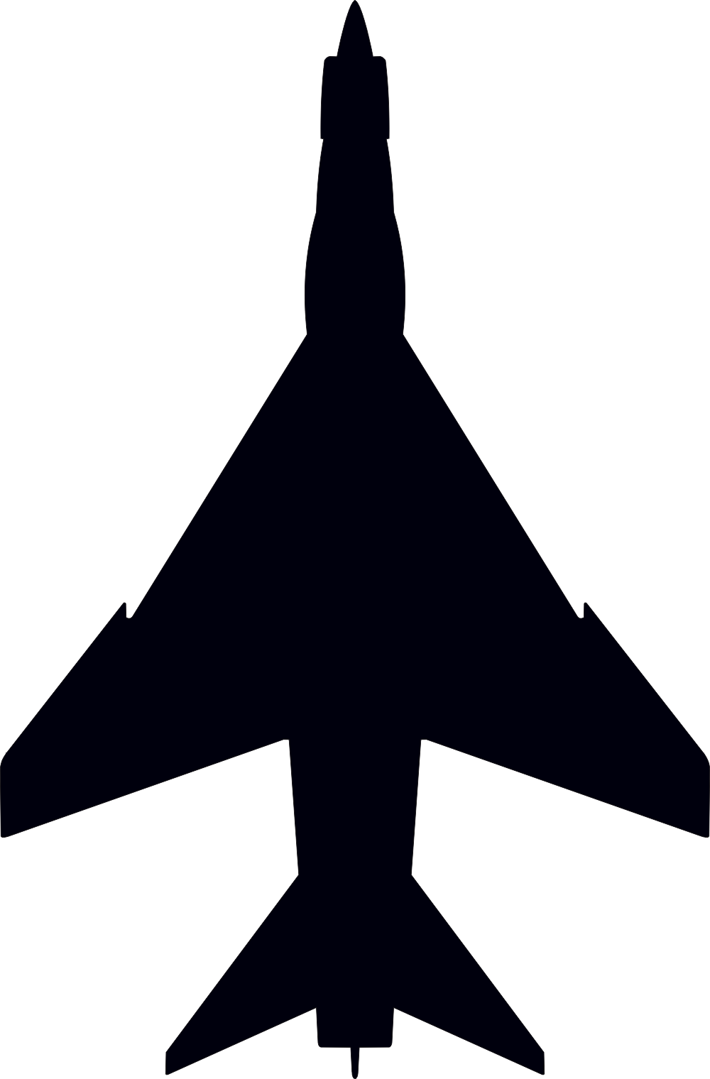 Vought F-8 Crusader Silhouette (Black) Decal