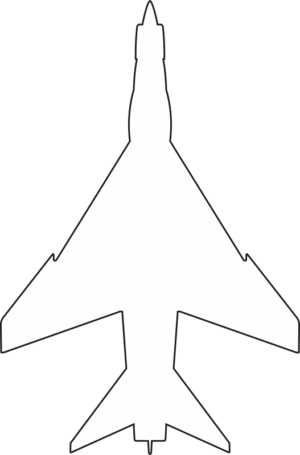 Vought F-8 Crusader Silhouette (White) Decal
