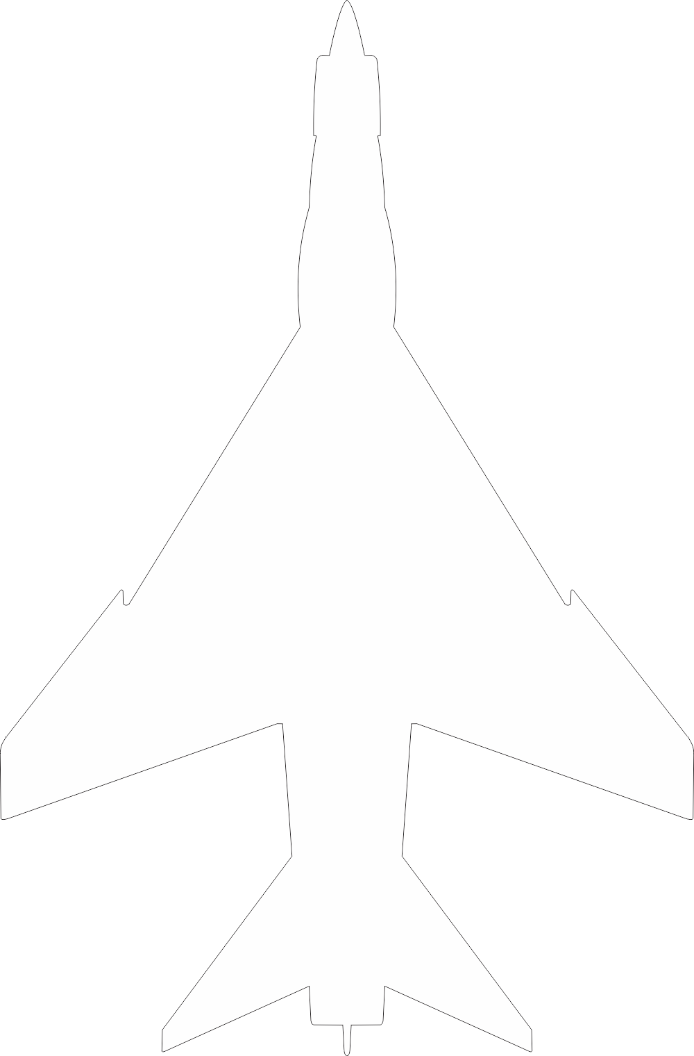 Vought F-8 Crusader Silhouette (White) Decal