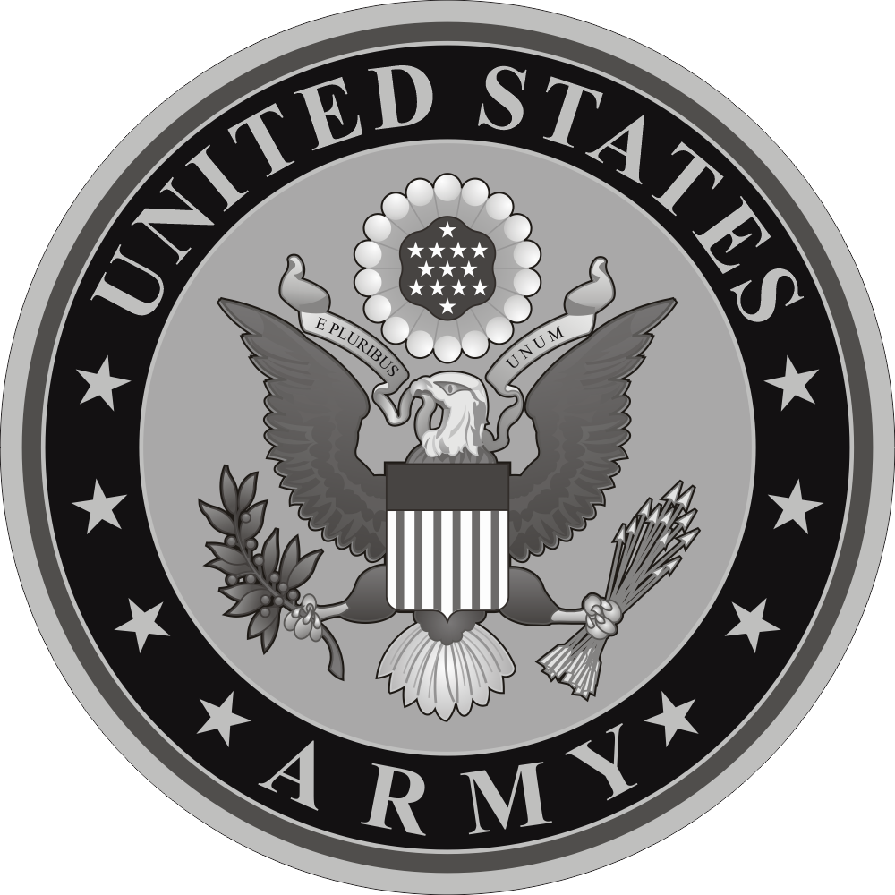 Army Seal (v2) Black & White Decal