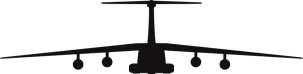 Lockheed C-141 Starlifter Silhouette (Black) Decal