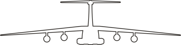 Lockheed C-141 Starlifter Silhouette (White) Decal