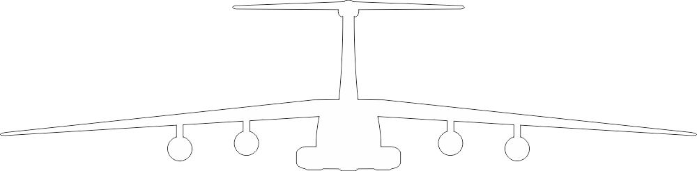 Lockheed C-141 Starlifter Silhouette (White) Decal