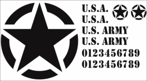 WWII Jeep Kit (Black) Decal
