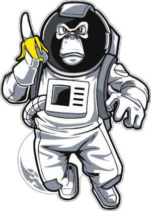 Space Monkey - No Text Decal
