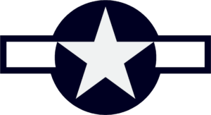 U.S. Aircraft Star WWII (Very Dark blue Stars & Bars w/white) Decal