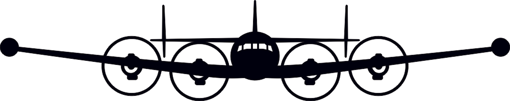 Lockheed C-69 Constellation Silhouette (Black) Decal