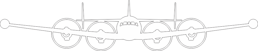 Lockheed C-69 Constellation Silhouette (White) Decal