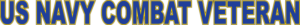 US Navy Combat Veteran Decal
