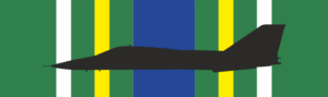 Korea Defense Service Ribbon with F-111 Silhouette Decal