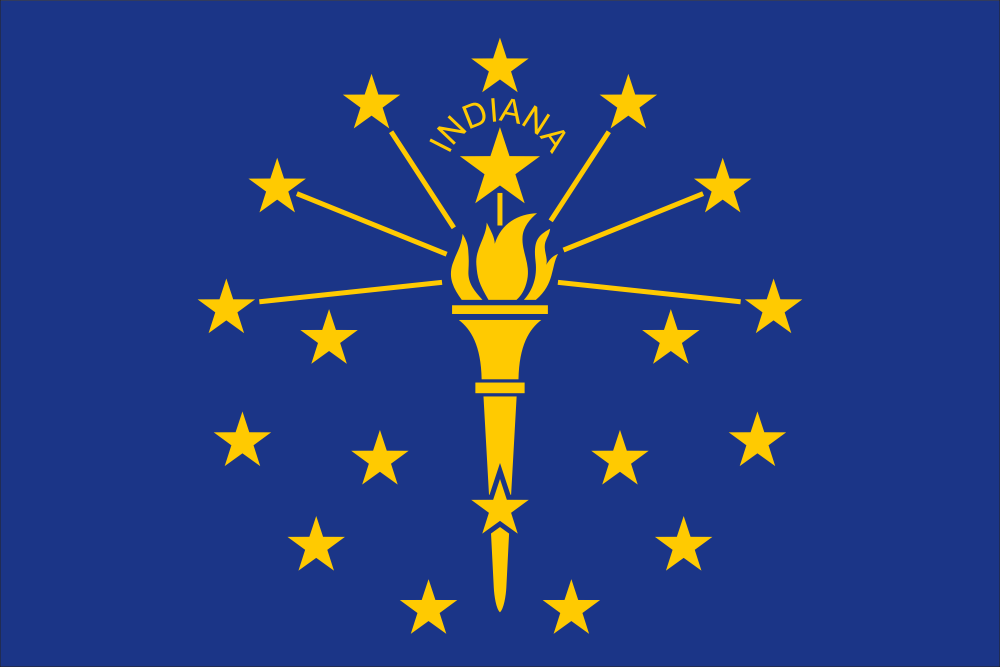 Indiana State Flag Decal