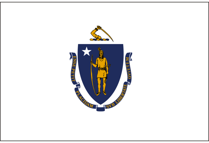 Massachusetts State Flag Decal
