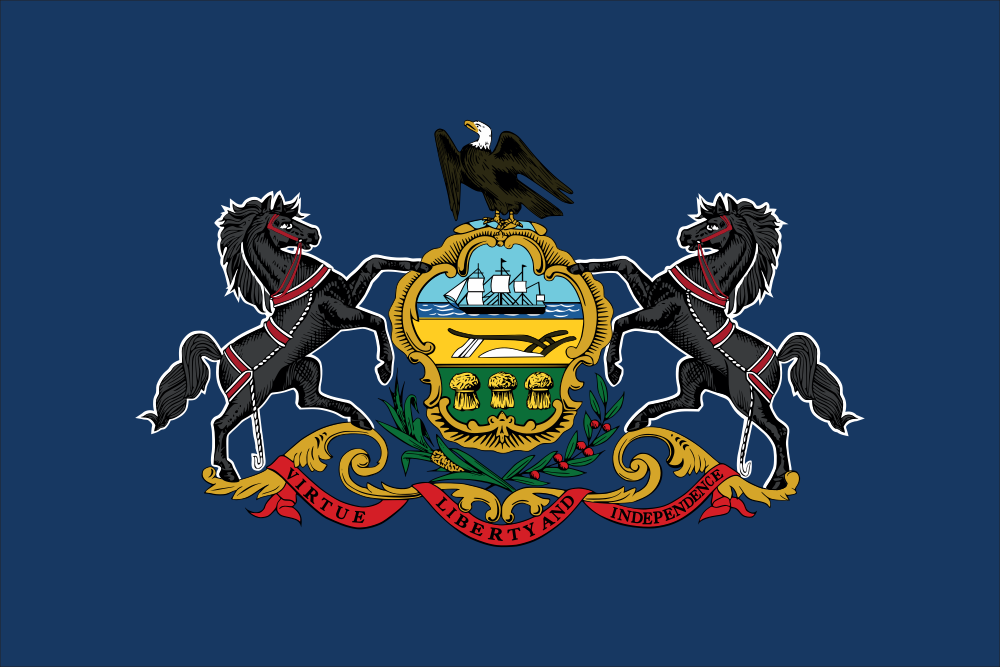 Pennsylvania State Flag Decal