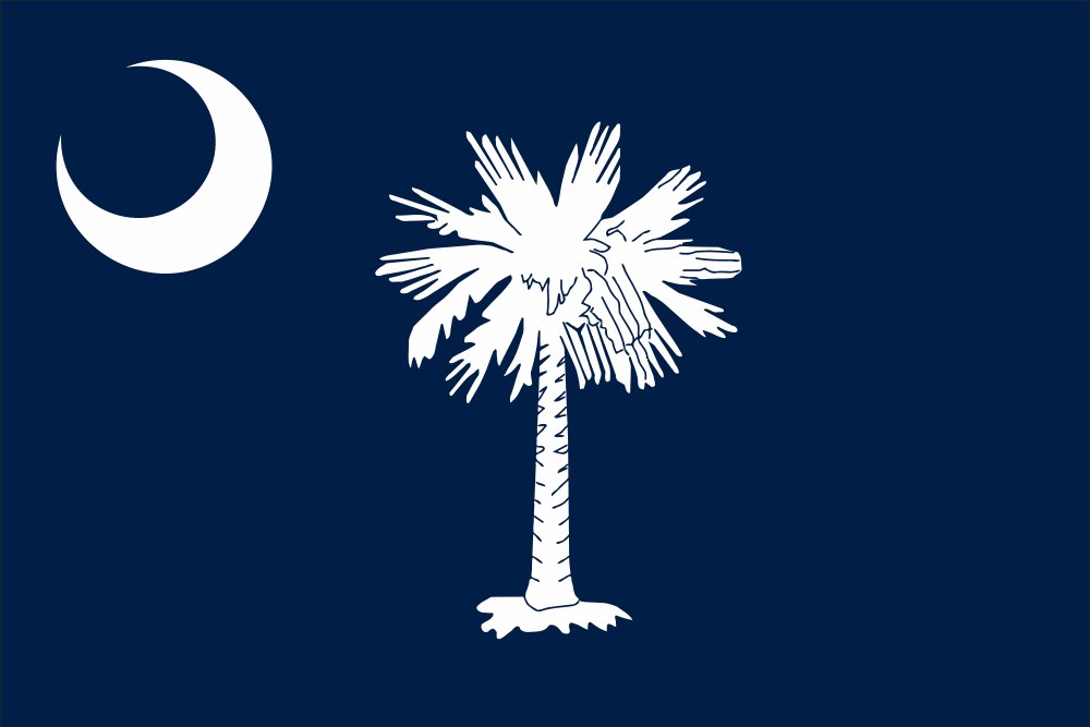 South Carolina State Flag Decal