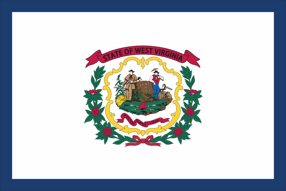 West Virginia State Flag Decal