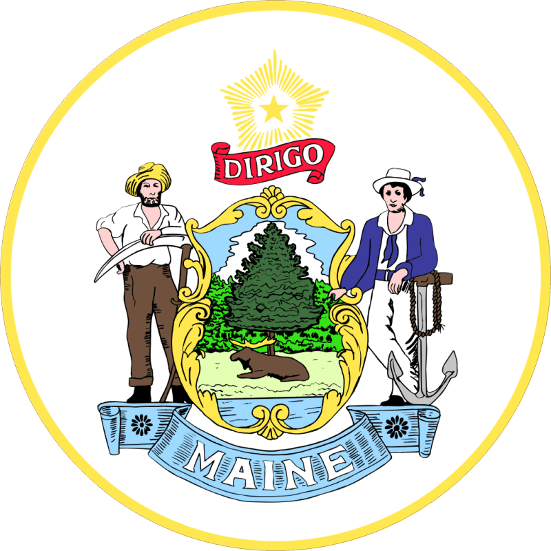 Maine State Seal Decal