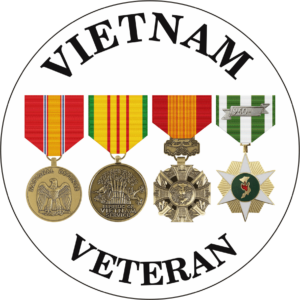 Vietnam Veteran Medals (White) Decal