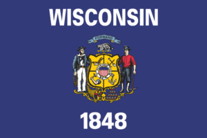 Wisconsin State Flag Decal