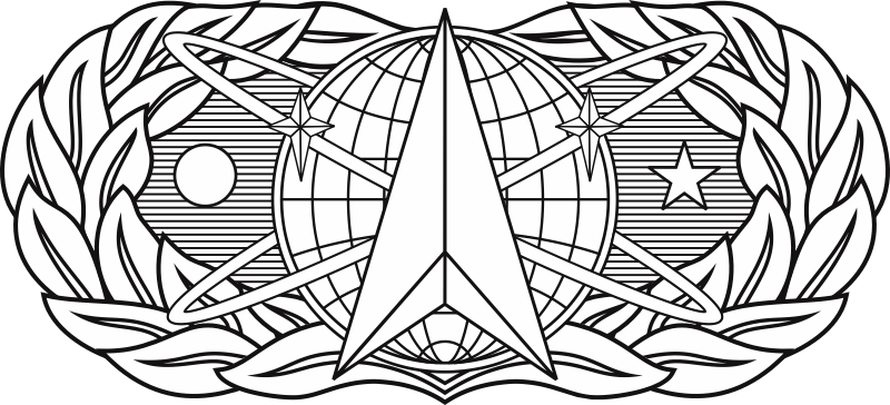 AF Space and Missile Badge – Basic (Black/White) Decal