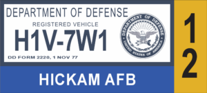 Department of Defense Customized Vehicle - Officer Decal