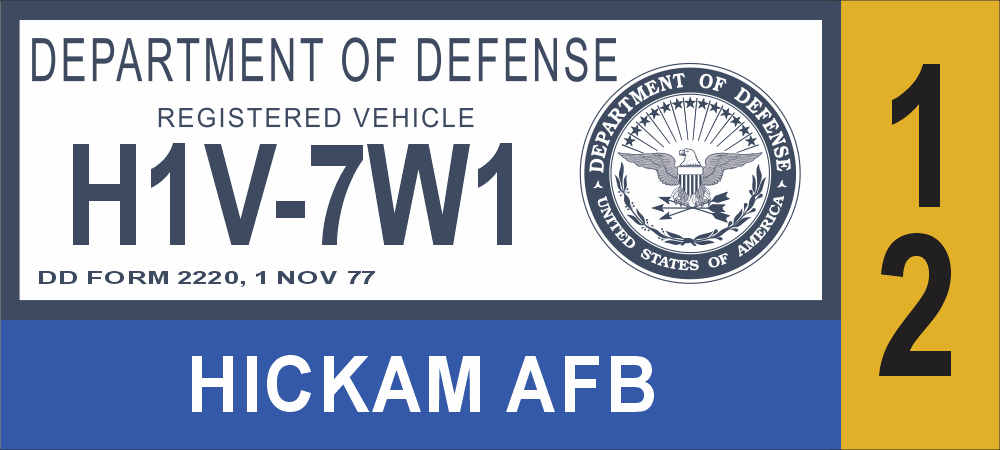 Department of Defense Customized Vehicle – Officer Decal