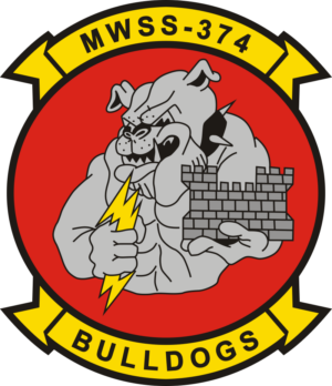 MWSS-374 Marine Wing Support Squadron Bulldogs Decal