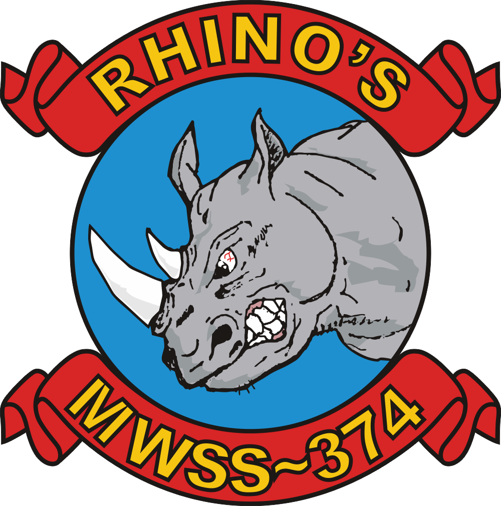 MWSS-374 Marine Wing Support Squadron Decal