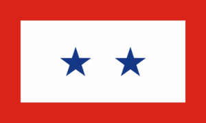 Blue Star Flag 2 Deployed Family Members in War Decal