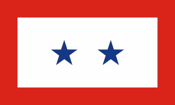 Blue Star Flag 2 Deployed Family Members in War Decal
