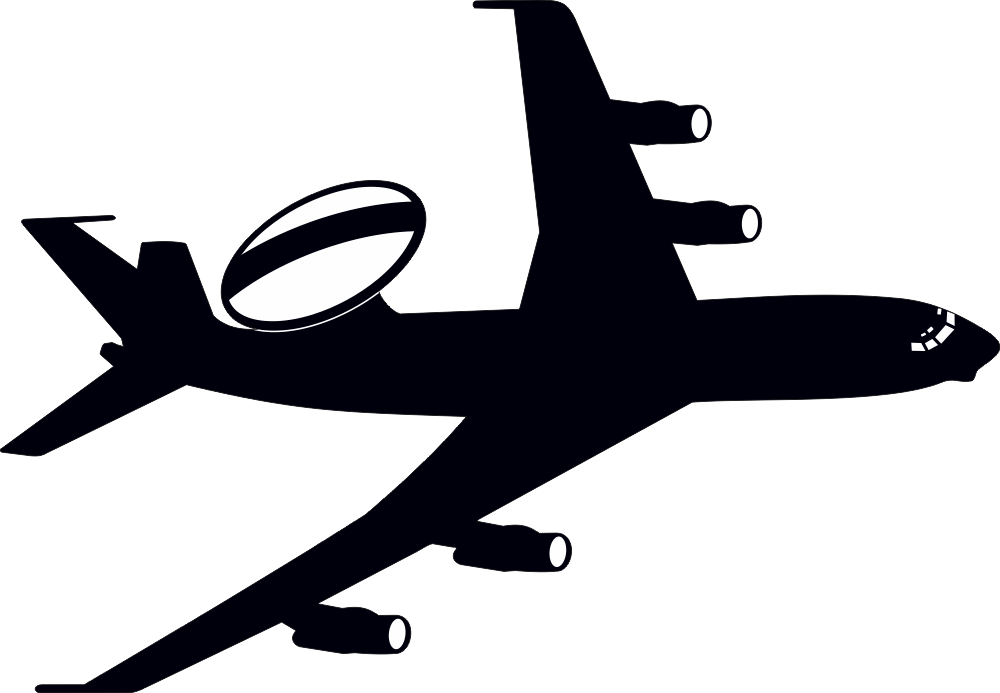 Boeing E-3A Sentry Silhouette (Black) Decal