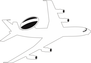 Boeing E-3A Sentry Silhouette (White) Decal